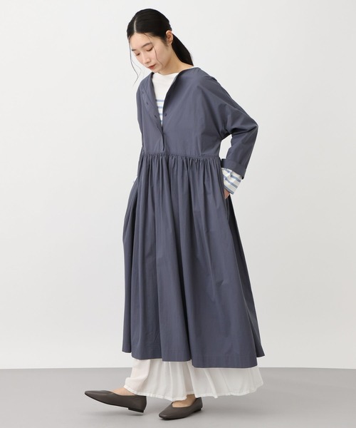 studio CLIP（スタディオクリップ）の「《natural by clip》コットンサンドウォッシュ切り替えワンピース（ワンピース・レディース・ピンク/ネイビー・FREE）」の13枚目の写真