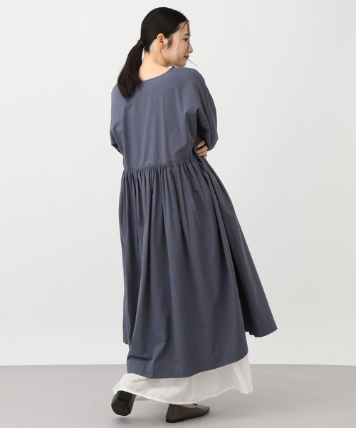 studio CLIP（スタディオクリップ）の「《natural by clip》コットンサンドウォッシュ切り替えワンピース（ワンピース・レディース・ピンク/ネイビー・FREE）」の14枚目の写真