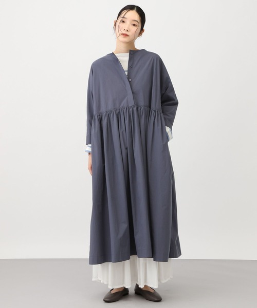 studio CLIP（スタディオクリップ）の「《natural by clip》コットンサンドウォッシュ切り替えワンピース（ワンピース・レディース・ピンク/ネイビー・FREE）」の16枚目の写真