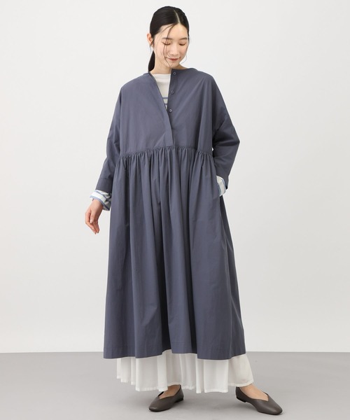 studio CLIP（スタディオクリップ）の「《natural by clip》コットンサンドウォッシュ切り替えワンピース（ワンピース・レディース・ピンク/ネイビー・FREE）」の17枚目の写真