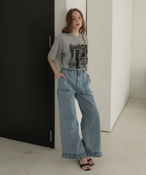DONOBAN(ドノバン)の「スナップフォトTee(Tシャツ/カットソー・レディース・グレー/ホワイト・ONE SIZE)」の10枚目の写真