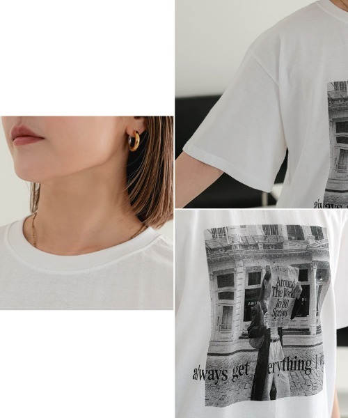 DONOBAN(ドノバン)の「スナップフォトTee(Tシャツ/カットソー・レディース・グレー/ホワイト・ONE SIZE)」の16枚目の写真