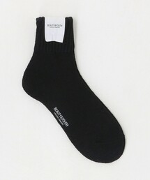 ダブル リブ パイル クウォーター ソックス