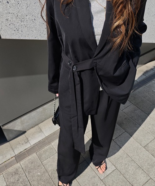 esutoreja（エストレジャ）の「サイドベルトジャケットセットアップ（セットアップ・レディース・アイボリー/ピンク・FREE）」の21枚目の写真