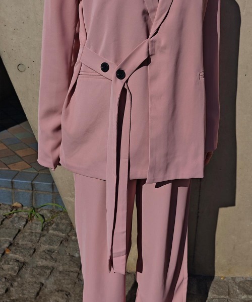 esutoreja（エストレジャ）の「サイドベルトジャケットセットアップ（セットアップ・レディース・アイボリー/ピンク・FREE）」の18枚目の写真