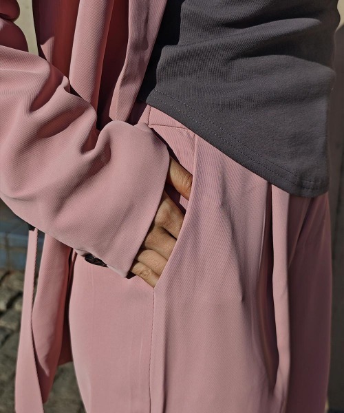 esutoreja（エストレジャ）の「サイドベルトジャケットセットアップ（セットアップ・レディース・アイボリー/ピンク・FREE）」の14枚目の写真