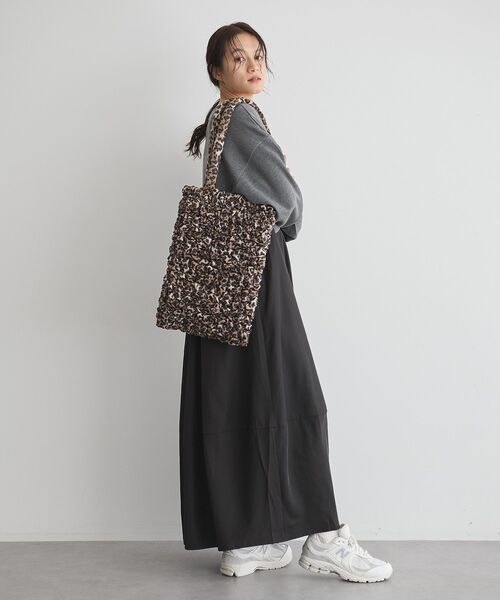 GARAGE OF GOOD CLOTHING(ガレージオブグッドクロージング)の「カラビナ付シャーリングトート(トートバッグ・レディース・レオパード/オレンジ/パープル/アイボリー/ブラック・FREE)」の11枚目の写真