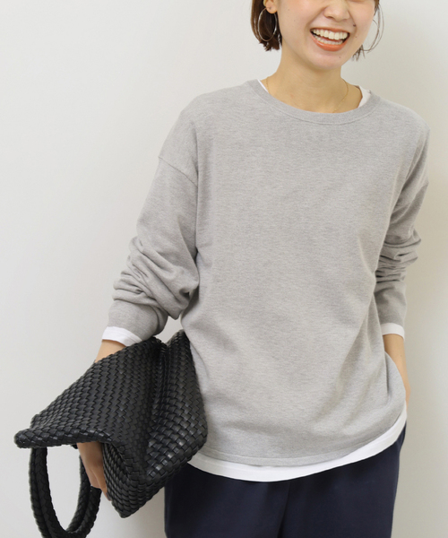 JOURNAL STANDARD relume（ジャーナルスタンダード　レリューム）の「《追加2》［2枚セット］3WAYレイヤードプルオーバー（ニット/セーター・レディース・グリーン/ライトグレー/ピンク系その他/ブラック・FREE）」の3枚目の写真