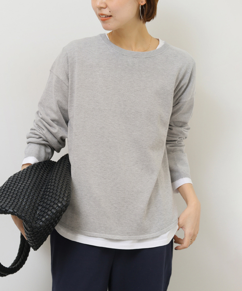 JOURNAL STANDARD relume（ジャーナルスタンダード　レリューム）の「《追加2》［2枚セット］3WAYレイヤードプルオーバー（ニット/セーター・レディース・グリーン/ライトグレー/ピンク系その他/ブラック・FREE）」の15枚目の写真