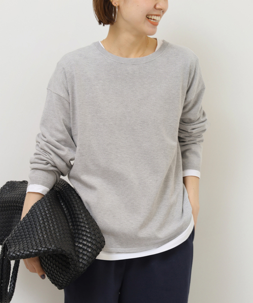 JOURNAL STANDARD relume（ジャーナルスタンダード　レリューム）の「《追加2》［2枚セット］3WAYレイヤードプルオーバー（ニット/セーター・レディース・グリーン/ライトグレー/ピンク系その他/ブラック・FREE）」の16枚目の写真