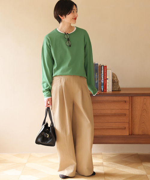 JOURNAL STANDARD relume（ジャーナルスタンダード　レリューム）の「《追加2》［2枚セット］3WAYレイヤードプルオーバー（ニット/セーター・レディース・グリーン/ライトグレー/ピンク系その他/ブラック・FREE）」の21枚目の写真