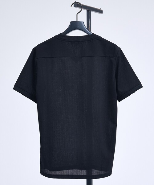 5351 POUR LES HOMMES（ゴーサンゴーイチプールオム）の「フィンリーチェック ジャガード VネックTシャツ（Tシャツ/カットソー・メンズ・ブラック/ストライプ・50/48/46/44）」の4枚目の写真