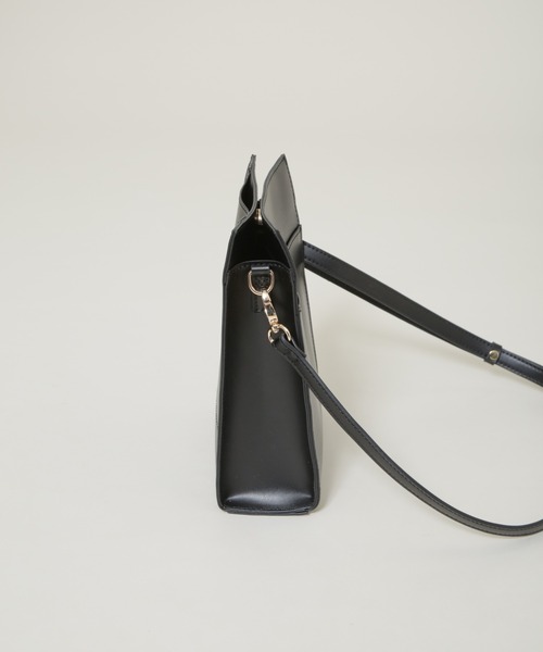 NANO universe（ナノユニバース）の「スクエアミニショルダーバッグ（ショルダーバッグ・レディース・ブラック/グレー系その他4・F）」の10枚目の写真