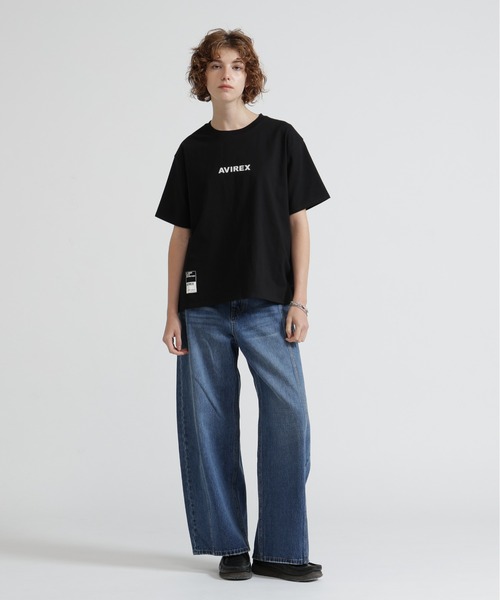 AVIREX(アヴィレックス)の「《WEB&DEPOT限定》CORE LOGO EMBROIDERY T-SHIRT(Tシャツ/カットソー・レディース・ホワイト系2/ブラック/ネイビー/イエロー・F)」の14枚目の写真
