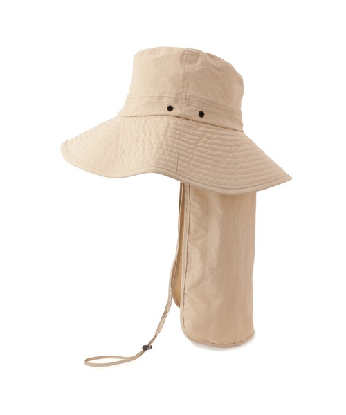 ROPE' PICNIC（ロペピクニック）の「日よけ付きアドベンチャーハット/UVカット・リンクコーデ（ハット・レディース・ベージュ/ライトグリーン/ブラック・FREE）」の11枚目の写真