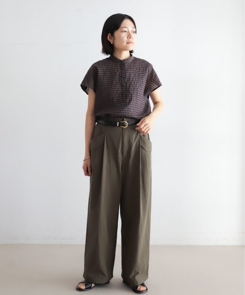 シズルチェック スキッパーブラウス | NOMBRE IMPAIR