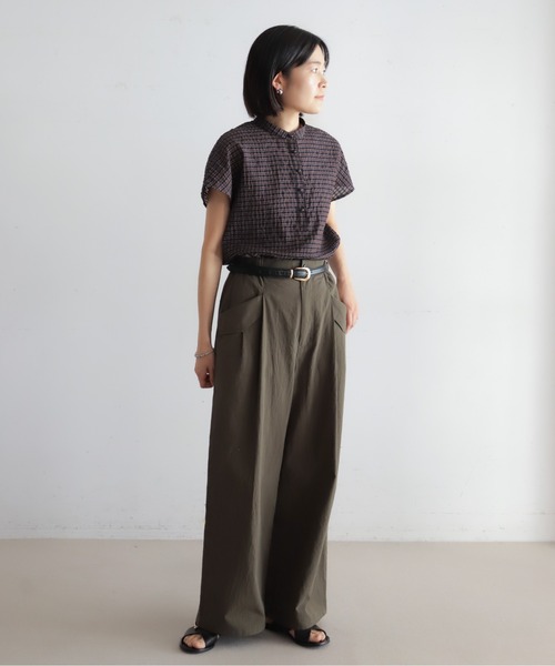 【pipi】15点 シズルチェック スキッパーブラウス | NOMBRE IMPAIR
