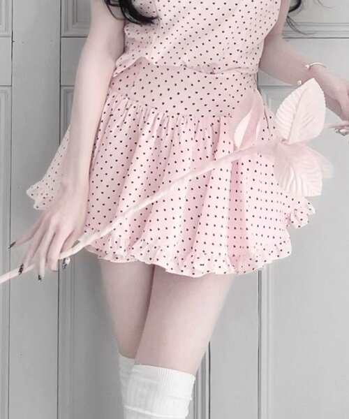 セール】【インフルエンサー企画】miko heart fluffy skirtpants