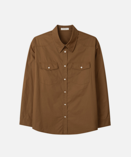 DRAW FIT（ドローフィット）の「ウォッシュドコットンウエスタンシャツ[BROWN]（シャツ/ブラウス・メンズ・その他・M/L/XL）」の4枚目の写真