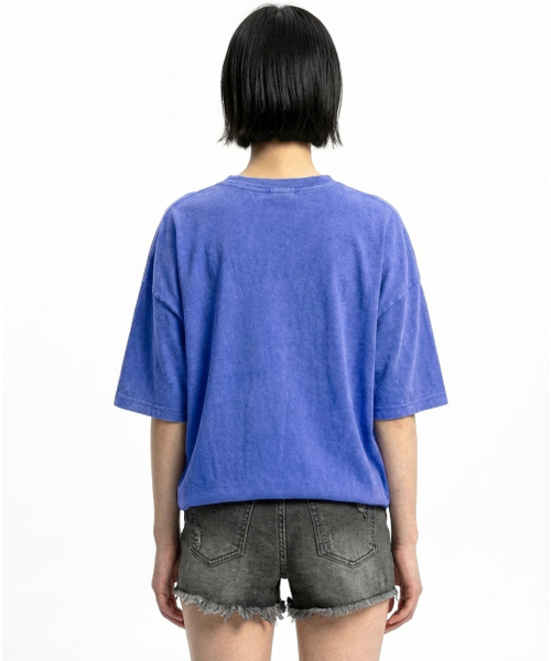 REBRENNER（リブレンナー）の「DTFベースボールリーグピグメント半袖Tシャツブルー（Tシャツ/カットソー・レディース・その他・MEDIUM/LARGE/X-LARGE/2XL）」の3枚目の写真