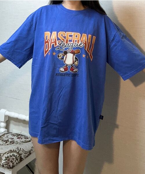 REBRENNER（リブレンナー）の「DTFベースボールリーグピグメント半袖Tシャツブルー（Tシャツ/カットソー・レディース・その他・MEDIUM/LARGE/X-LARGE/2XL）」の10枚目の写真