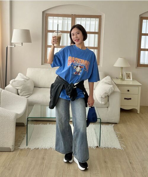 REBRENNER（リブレンナー）の「DTFベースボールリーグピグメント半袖Tシャツブルー（Tシャツ/カットソー・レディース・その他・MEDIUM/LARGE/X-LARGE/2XL）」の8枚目の写真