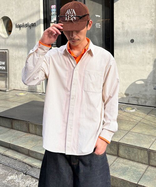 CIAOPANIC（チャオパニック）の「レイヤードダブルカラーシャツ（シャツ/ブラウス・レディース・グレー/サックスブルー/ベージュ・MEDIUM/LARGE）」の2枚目の写真