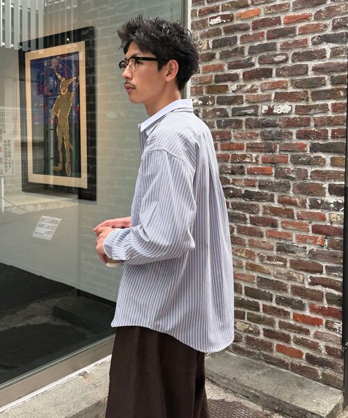 CIAOPANIC（チャオパニック）の「レイヤードダブルカラーシャツ（シャツ/ブラウス・レディース・グレー/サックスブルー/ベージュ・MEDIUM/LARGE）」の5枚目の写真