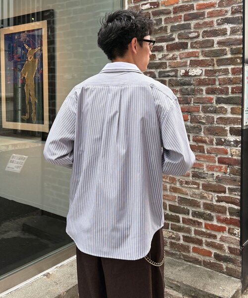 CIAOPANIC（チャオパニック）の「レイヤードダブルカラーシャツ（シャツ/ブラウス・レディース・グレー/サックスブルー/ベージュ・MEDIUM/LARGE）」の6枚目の写真