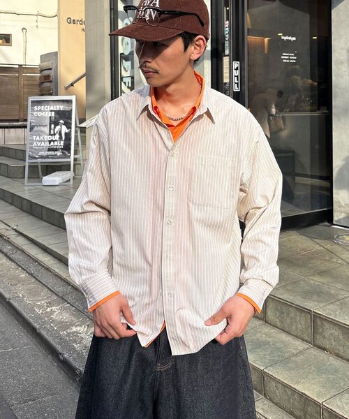 CIAOPANIC（チャオパニック）の「レイヤードダブルカラーシャツ（シャツ/ブラウス・レディース・グレー/サックスブルー/ベージュ・MEDIUM/LARGE）」の12枚目の写真