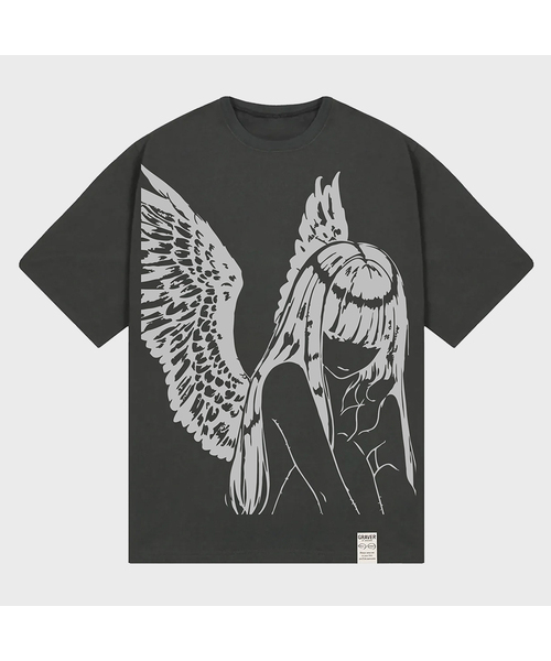 GRAVER（グレーバー）の「[ユニセックス]HALO 半袖Tシャツ_ブラック（Tシャツ/カットソー・レディース・ブラック/チャコールグレー・SMALL/MEDIUM/LARGE）」の2枚目の写真