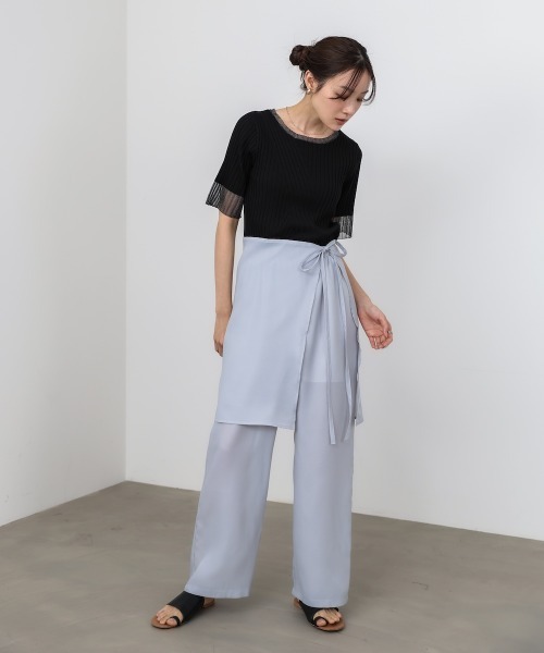 Bab（バブ）の「スカート付きシアーパンツ（その他パンツ・レディース・ブラック/グレー/ホワイト系その他・M）」の6枚目の写真