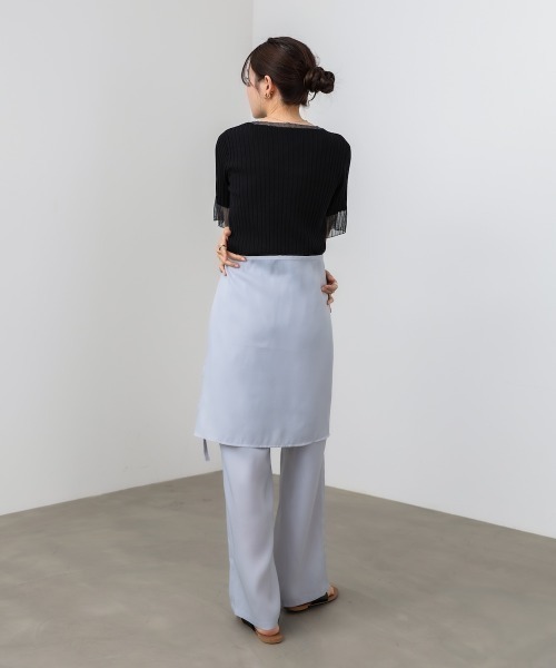 Bab（バブ）の「スカート付きシアーパンツ（その他パンツ・レディース・ブラック/グレー/ホワイト系その他・M）」の4枚目の写真