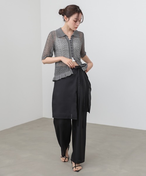 Bab（バブ）の「スカート付きシアーパンツ（その他パンツ・レディース・ブラック/グレー/ホワイト系その他・M）」の14枚目の写真