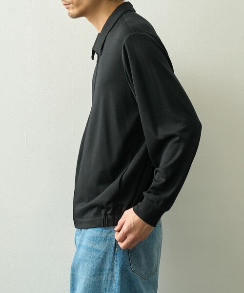WRAPINKNOT(ラッピンノット)の「【WRAPINKNOT/ラッピンノット】Zip Blouson(カーディガン/ボレロ・メンズ・ブラック・3/2)」の3枚目の写真