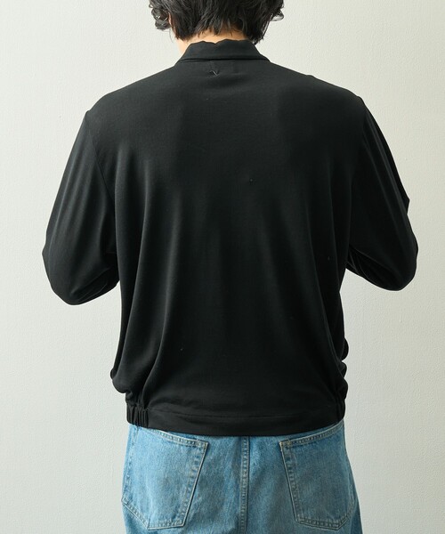 WRAPINKNOT(ラッピンノット)の「【WRAPINKNOT/ラッピンノット】Zip Blouson(カーディガン/ボレロ・メンズ・ブラック・3/2)」の4枚目の写真