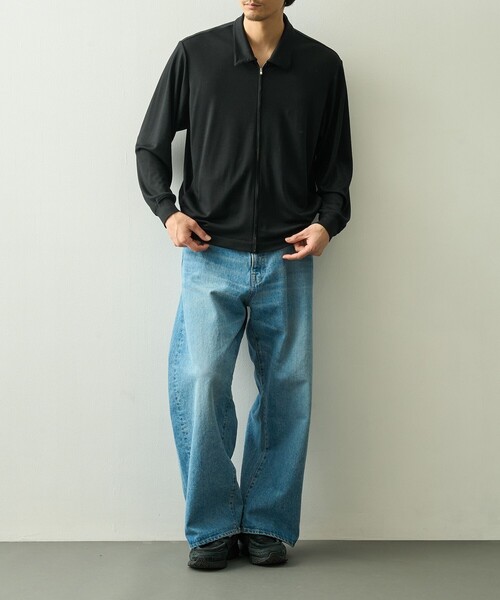 WRAPINKNOT(ラッピンノット)の「【WRAPINKNOT/ラッピンノット】Zip Blouson(カーディガン/ボレロ・メンズ・ブラック・3/2)」の6枚目の写真