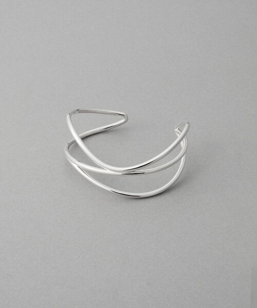 ete（エテ）の「【先行予約】 [ウィーヴ] レイヤード バングル（バングル/リストバンド・レディース・シルバー・FREE）」の2枚目の写真