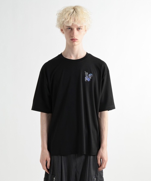 HARE（ハレ）の「【接触冷感】フラワーアートバックプリントカット(HARE)（Tシャツ/カットソー・メンズ・ブラック/ホワイト/オレンジ/パープル・SMALL/MEDIUM）」の22枚目の写真