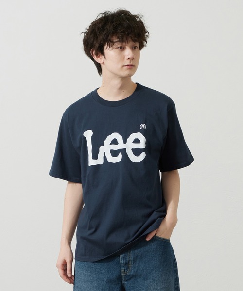 Lee(リー)の「Lee/リー LeeベーシックロゴTシャツ(Tシャツ/カットソー・メンズ・ネイビー/オレンジ/ホワイト・SMALL/MEDIUM/LARGE/X-LARGE)」の3枚目の写真