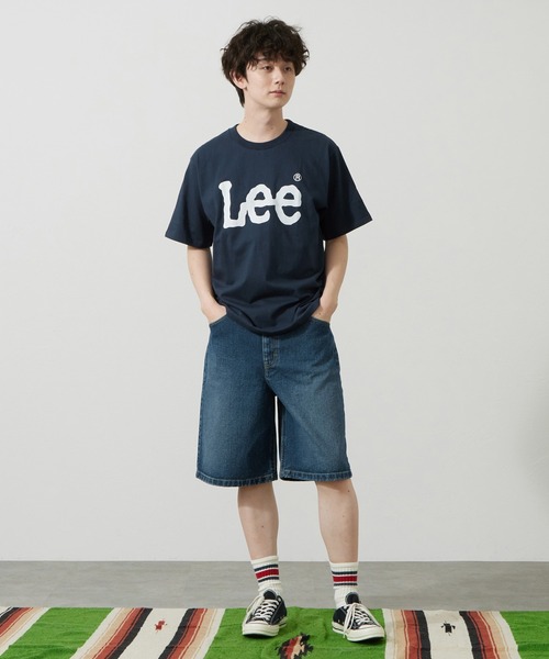 Lee(リー)の「Lee/リー LeeベーシックロゴTシャツ(Tシャツ/カットソー・メンズ・ネイビー/オレンジ/ホワイト・SMALL/MEDIUM/LARGE/X-LARGE)」の8枚目の写真