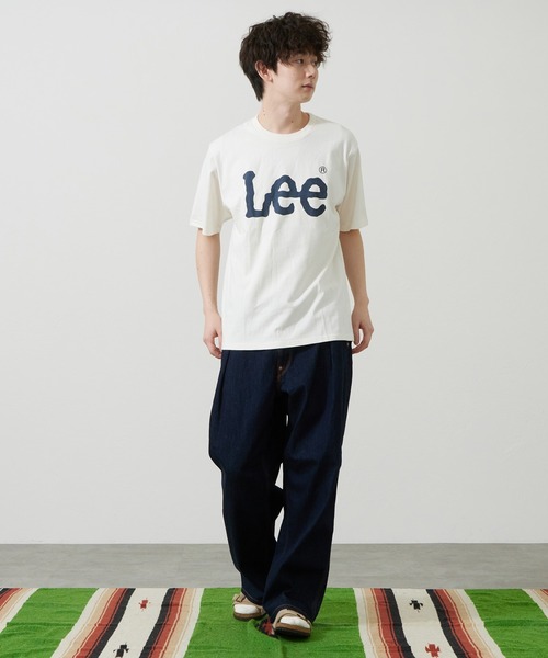 Lee(リー)の「Lee/リー LeeベーシックロゴTシャツ(Tシャツ/カットソー・メンズ・ネイビー/オレンジ/ホワイト・SMALL/MEDIUM/LARGE/X-LARGE)」の9枚目の写真
