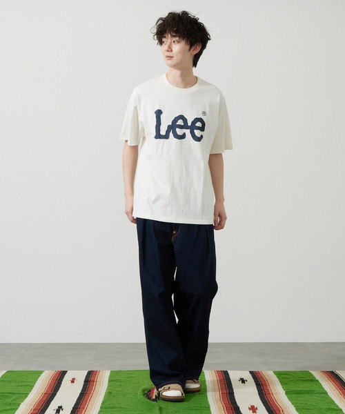Lee(リー)の「Lee/リー LeeベーシックロゴTシャツ(Tシャツ/カットソー・メンズ・ネイビー/オレンジ/ホワイト・SMALL/MEDIUM/LARGE/X-LARGE)」の15枚目の写真