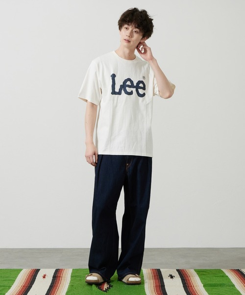 Lee(リー)の「Lee/リー LeeベーシックロゴTシャツ(Tシャツ/カットソー・メンズ・ネイビー/オレンジ/ホワイト・SMALL/MEDIUM/LARGE/X-LARGE)」の16枚目の写真