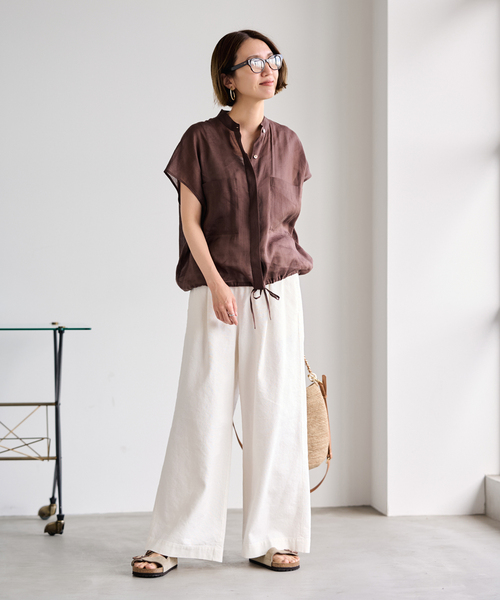 FRAMeWORK(フレームワーク)の「A POINT/アポワン 別注FENO チェーンbasketshoulder(かごバッグ・レディース・ブラウン/アイボリー・FREE)」の3枚目の写真