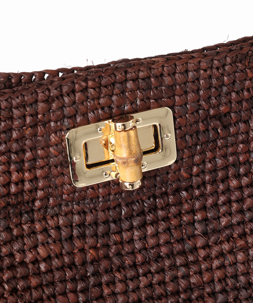 FRAMeWORK(フレームワーク)の「A POINT/アポワン 別注FENO チェーンbasketshoulder(かごバッグ・レディース・ブラウン/アイボリー・FREE)」の14枚目の写真