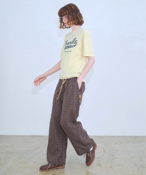 Zooodle（ズードル）の「Check easy pants - チェックイージーパンツ -（その他パンツ・メンズ・ブラウン/ネイビー・MEDIUM/LARGE）」の18枚目の写真