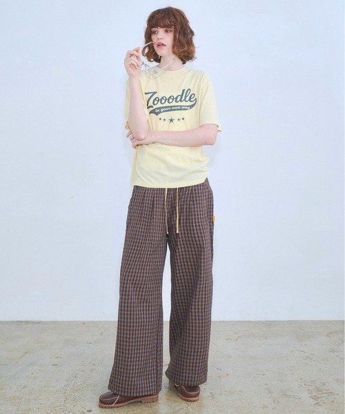 Zooodle（ズードル）の「Check easy pants - チェックイージーパンツ -（その他パンツ・メンズ・ブラウン/ネイビー・MEDIUM/LARGE）」の16枚目の写真