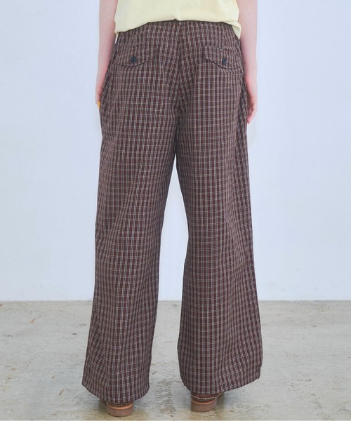Zooodle（ズードル）の「Check easy pants - チェックイージーパンツ -（その他パンツ・メンズ・ブラウン/ネイビー・MEDIUM/LARGE）」の4枚目の写真