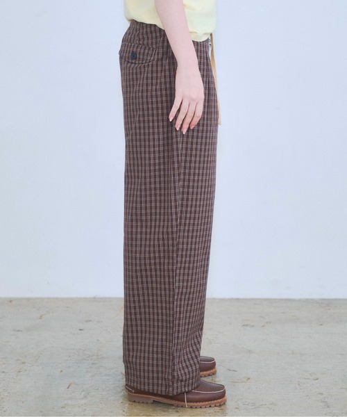Zooodle（ズードル）の「Check easy pants - チェックイージーパンツ -（その他パンツ・メンズ・ブラウン/ネイビー・MEDIUM/LARGE）」の5枚目の写真